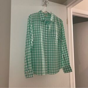 JCrew Gingham button down M